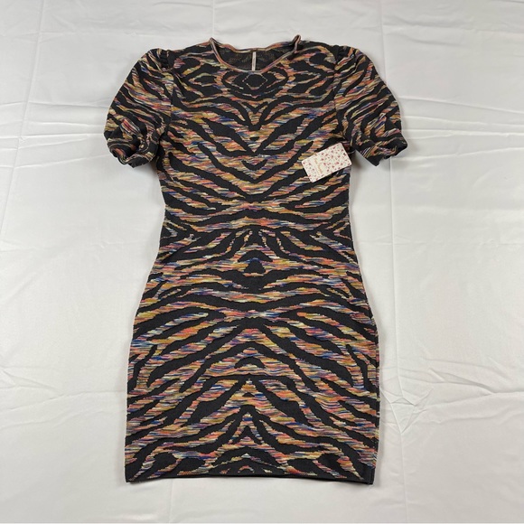 Free People Women’s Mini Dress Bodycon Dark Grey New Size: Small - Picture 2 of 16